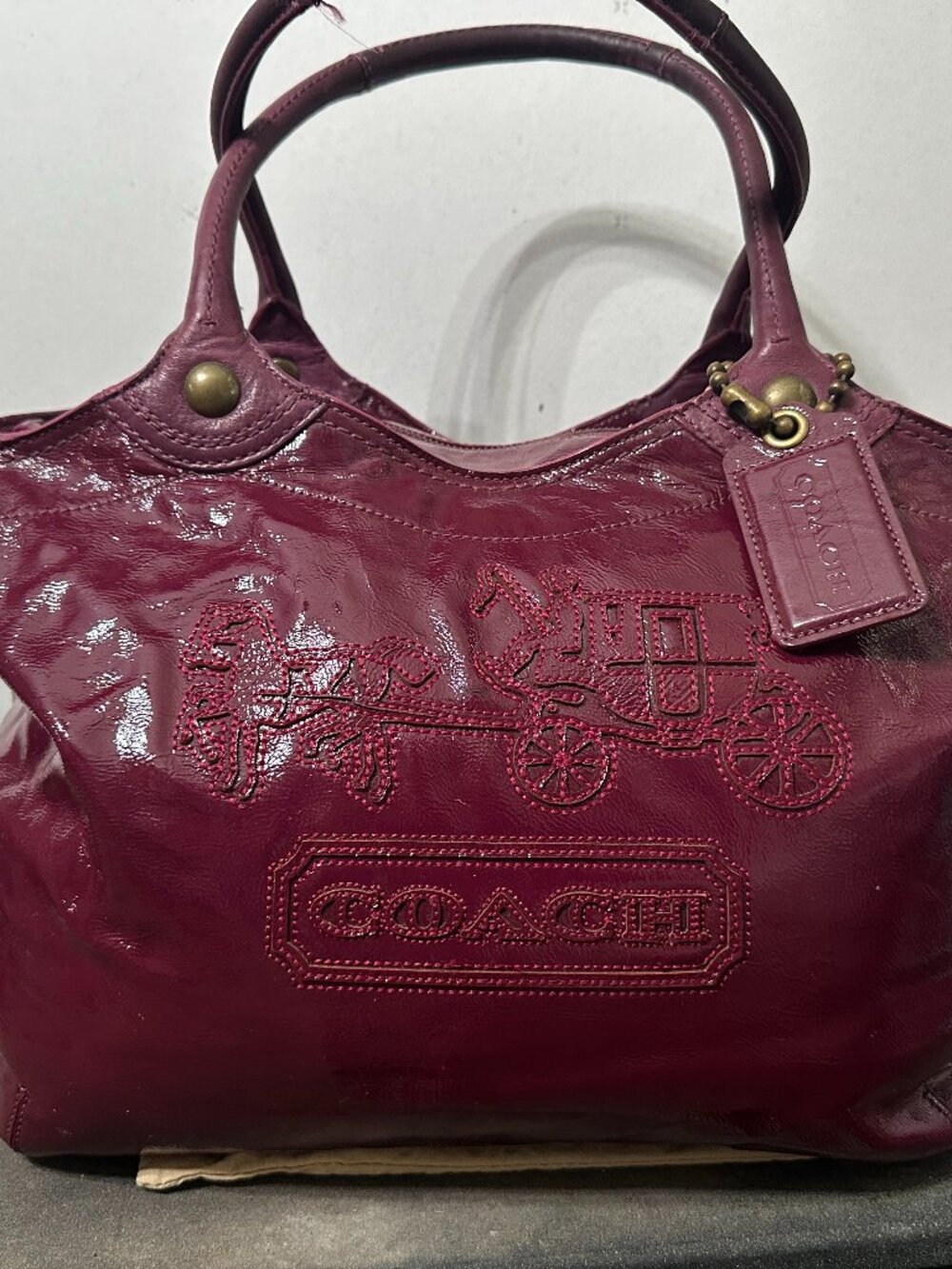 Coach Kristin Embossed Liquid Gloss Tote